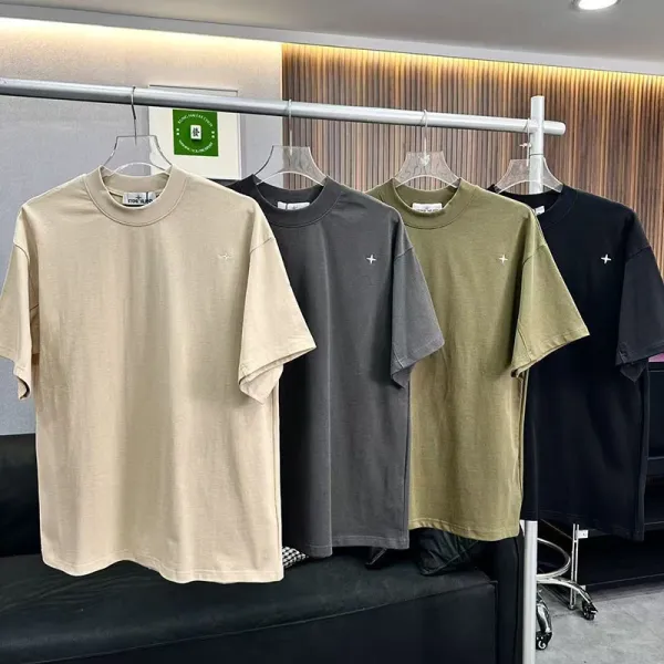 Design Minimalist Cross Logo T-Shirt Beige / Gray / Olive / Black Tops.t Shirts - 3
