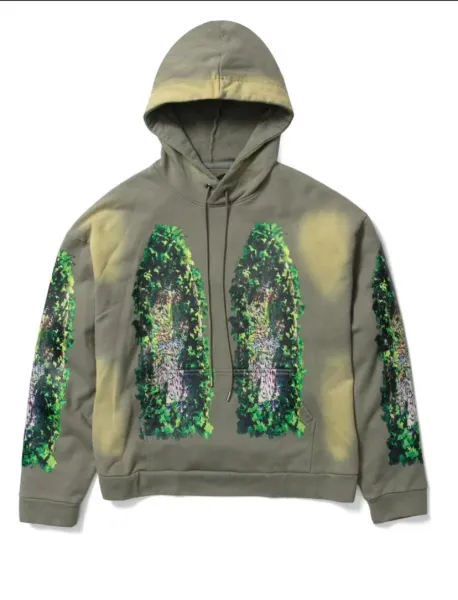 Gallery Dept Ivy Hoodie Olive Green - 7
