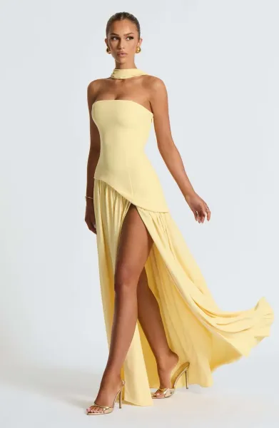 Design Olive Green Asymmetrical Halter Gown Dress.formal Dress - 28