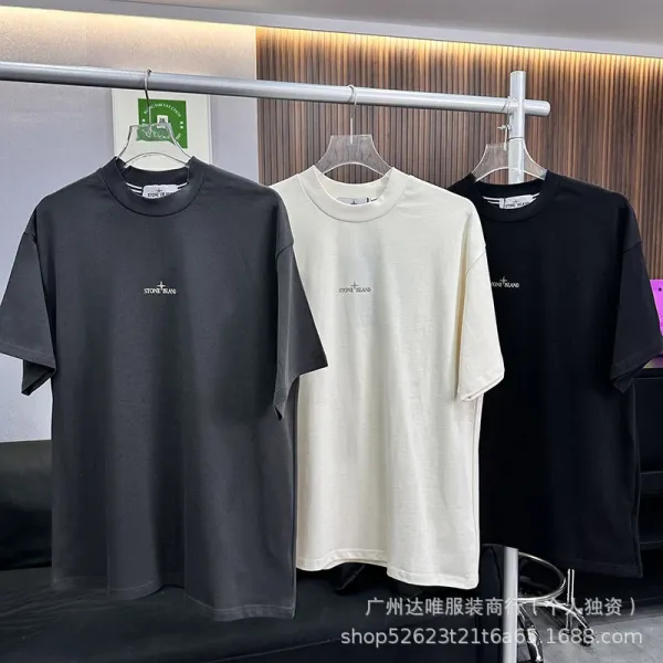 Stone Island Compass Logo Oversized T-Shirt Black / Off-White / Black - 4