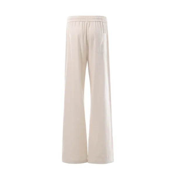 Design Cropped T-Shirt and Wide-Leg Jogger Pants Set in Dusty Rose and Beige Casual Set - 16