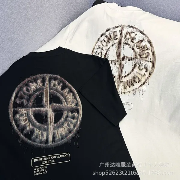 Stone Island Compass Logo Oversized T-Shirt Black / Off-White / Black - 11