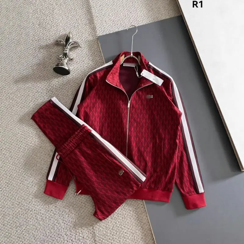 Lacoste Track Suit Beige Quilted Stripe Sportswear