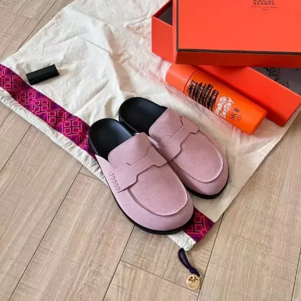 Tory Burch Miller Slide Loafers Beige Suede Slippers - 16