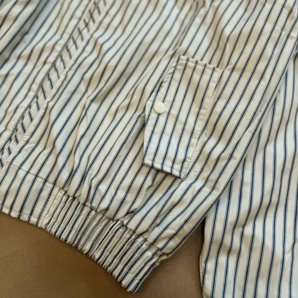 Stussy Striped Coach Jacket Beige / Black Outerwear - 8