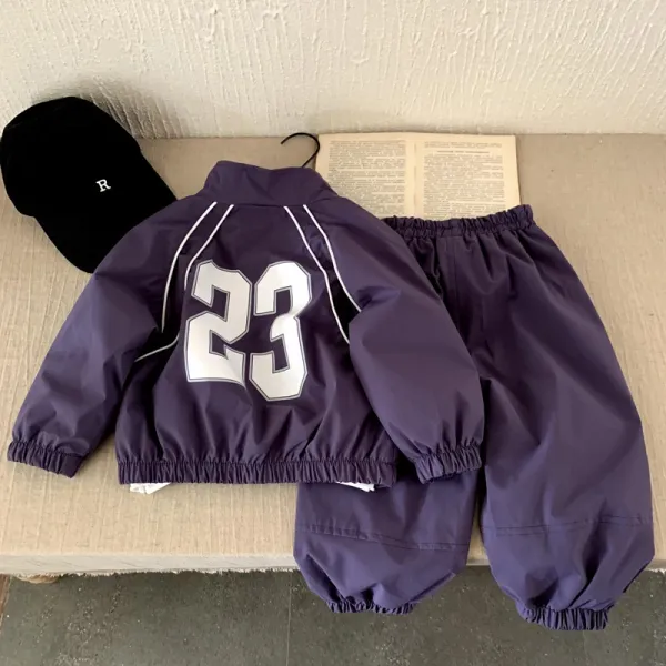 Design Track Jacket and Pants Set Purple with White Stripes Tracksuit - 11
