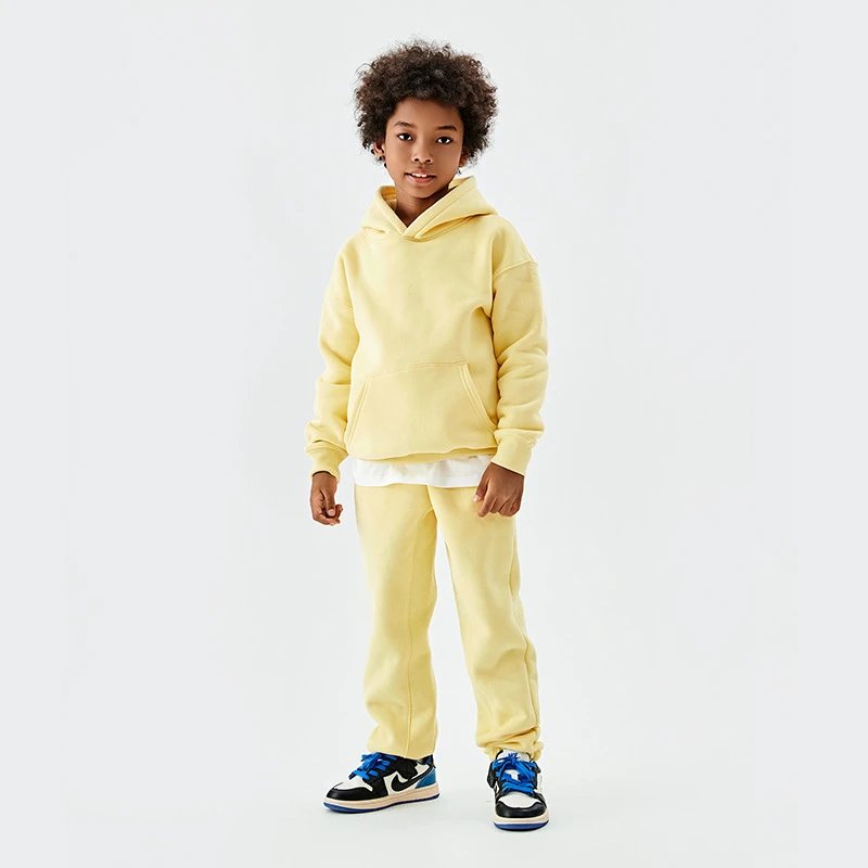Essentials Oversized Hoodie and Sweatpants Set Yellow Kids