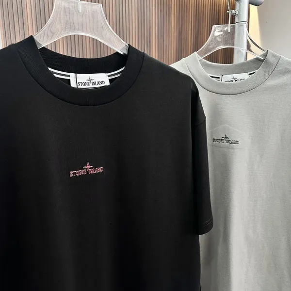 Stone Island Logo Patch T-Shirt White, Gray, Black - 9