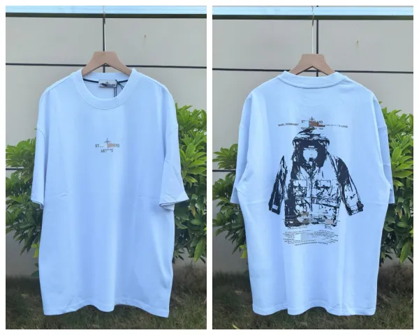 Stone Island Arc'teryx Collaboration Light Blue Graphic T-Shirt - 1