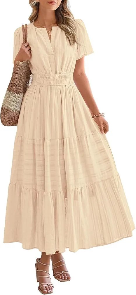 Design Tiered Ruffle Midi Dress Pink - 43