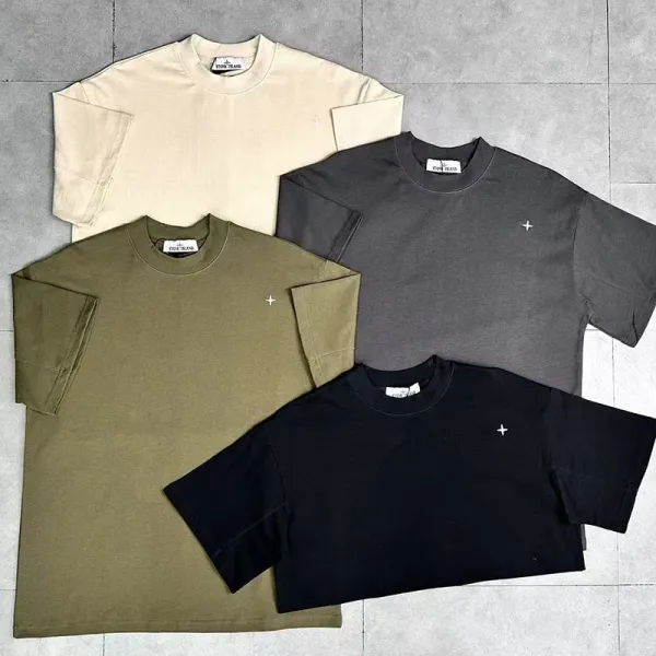 Design Minimalist Cross Logo T-Shirt Beige / Gray / Olive / Black Tops.t Shirts - 5