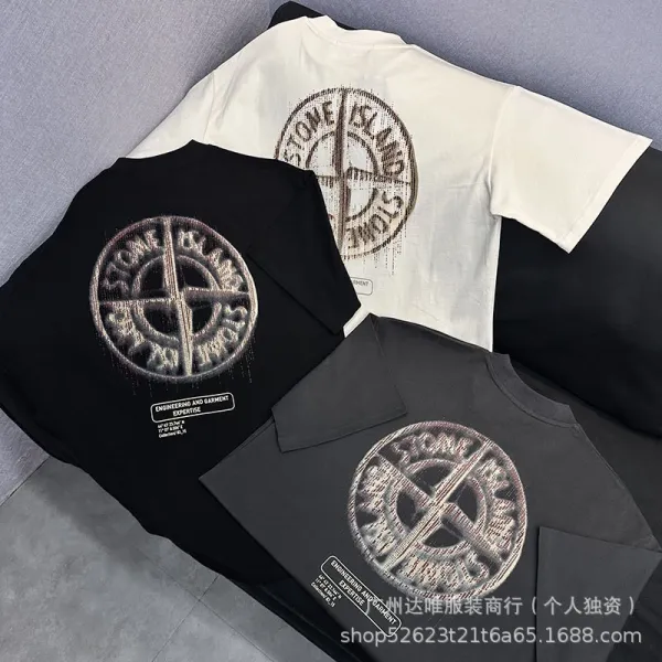 Stone Island Compass Logo Oversized T-Shirt Black / Off-White / Black - 9
