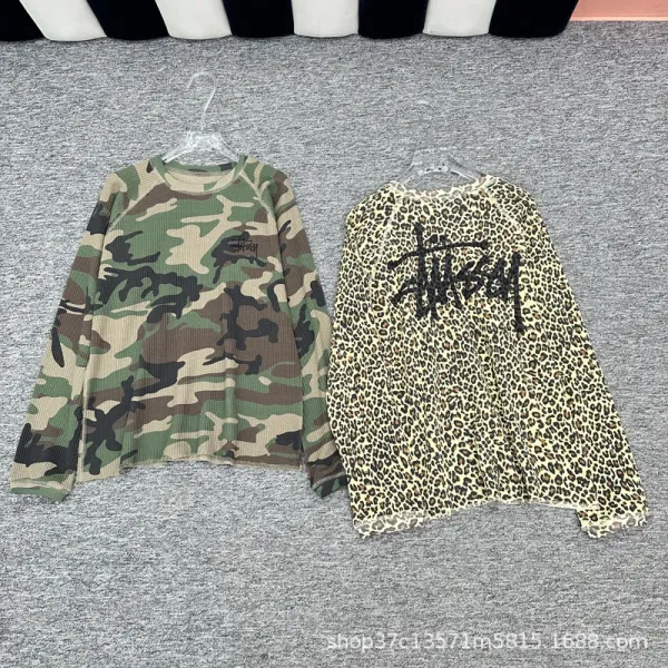 Design Leopard Print Sheer Long Sleeve Top Tops - 6