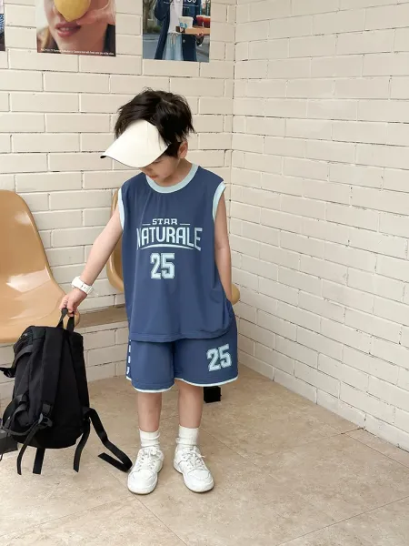 Design Star Nature 25 Basketball Jersey Set Navy Blue - 31