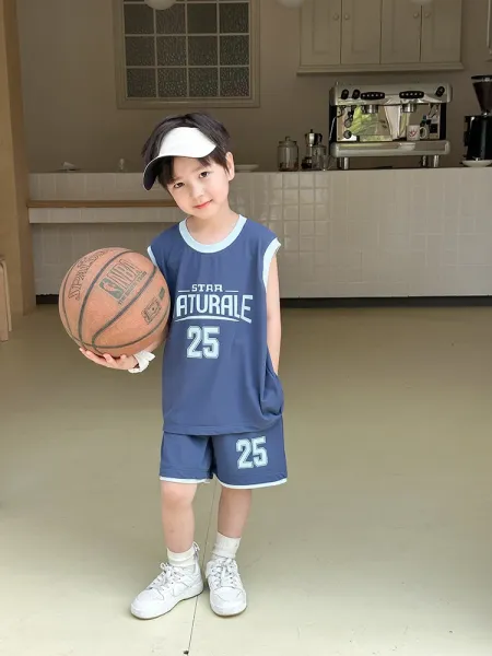 Design Star Nature 25 Basketball Jersey Set Navy Blue - 35