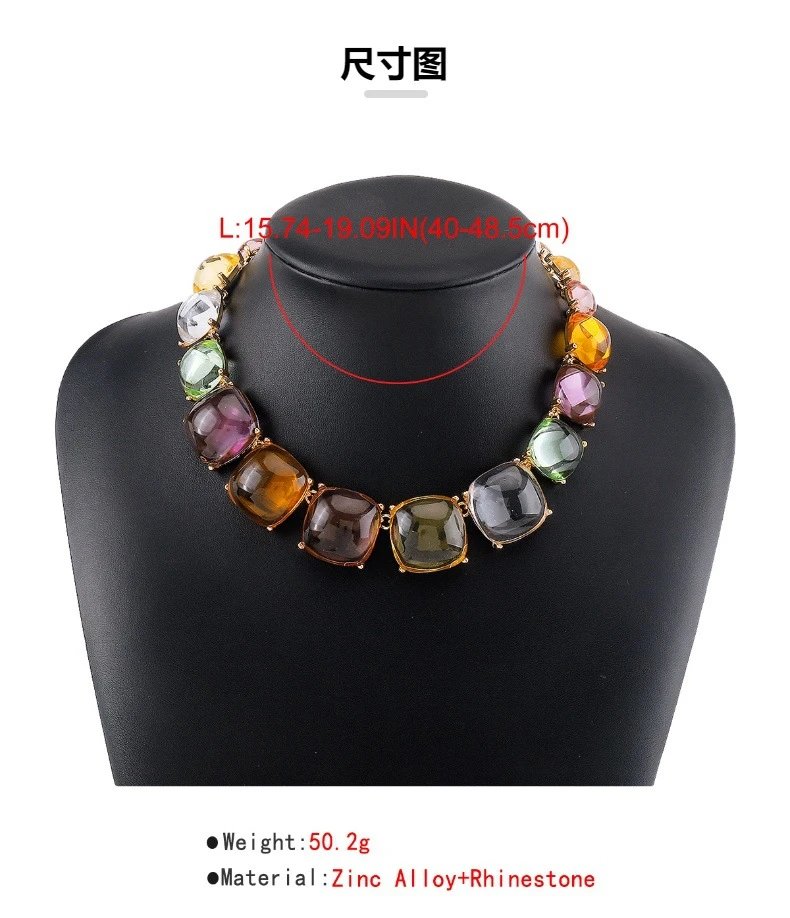 Design Statement Crystal Gradient Necklace Jewelry - 5