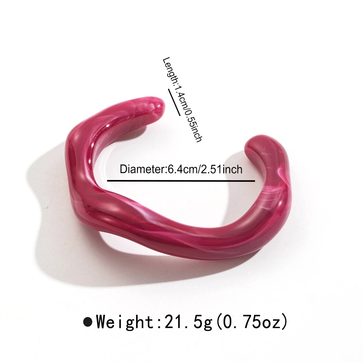 B3440 Wavy Rose Red