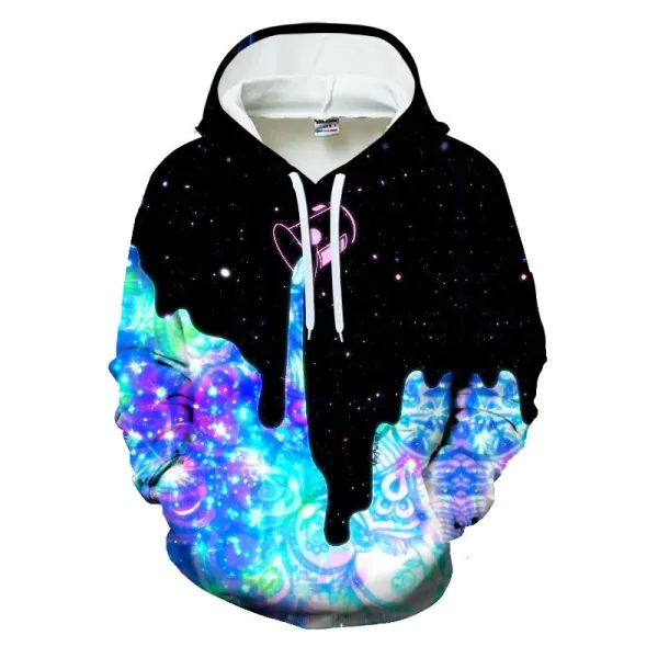 Design Anime Collage 3D Print Hoodie Multicolor - 12