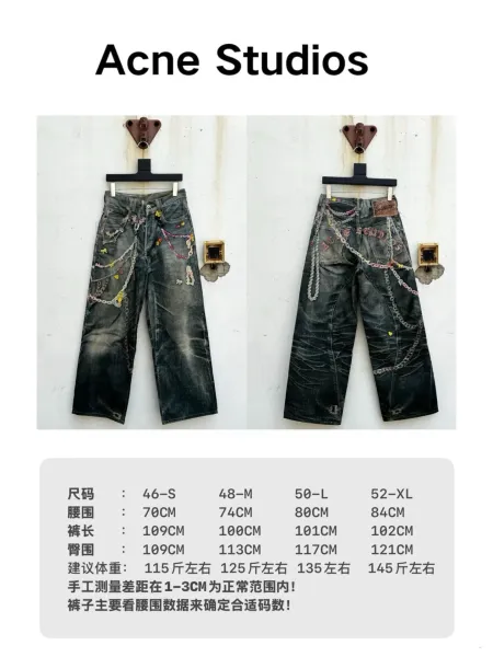Denim Tears Distressed Print Wide-Leg Jeans Multicolor - 3
