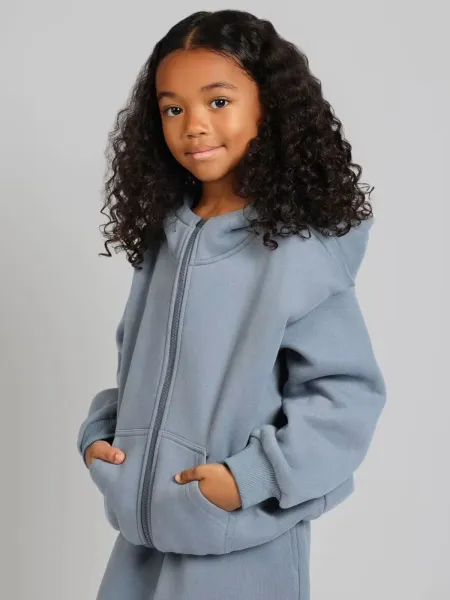 Design Oversized Zip-Up Hoodie and Jogger Set Gray - 25