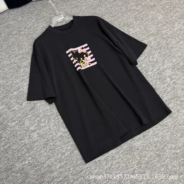 Hello Kitty Graphic Print Oversized Gray T-Shirt - 6