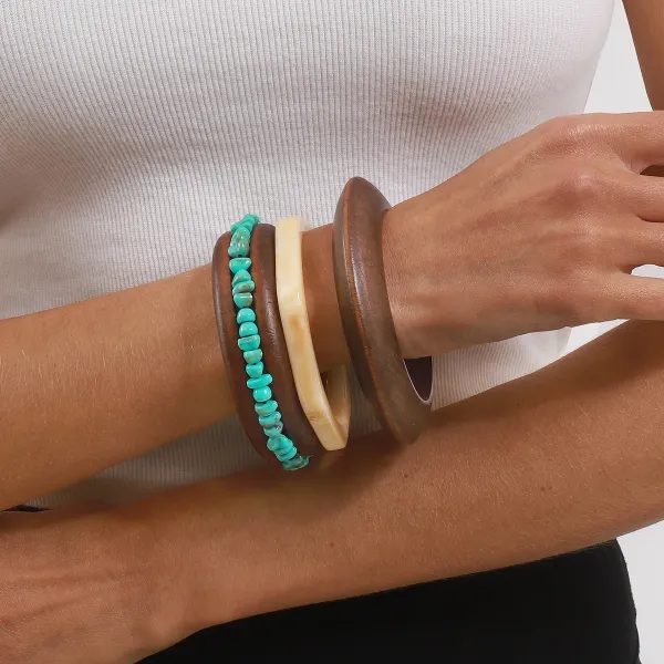 Design Studded Two-Tone Cuff Bracelet Gold Silver Jewelry - 21