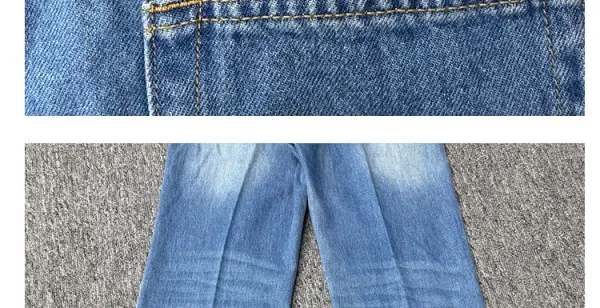 Design Wide-Leg Flared Jeans Blue - 26