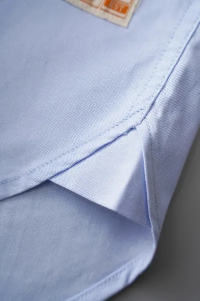Off-White V-Logo Short-Sleeve Shirt Light Blue - 6