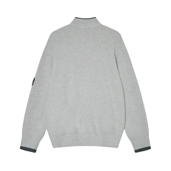 Stone Island Knit Cardigan Black with White Trim Outerwear.cardigan - 5
