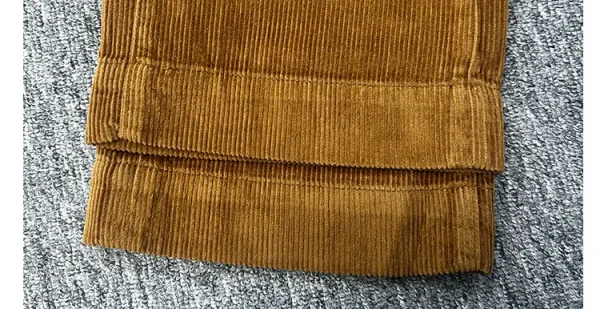 Design Corduroy Wide-Leg Trousers in Mustard Brown Pants - 25