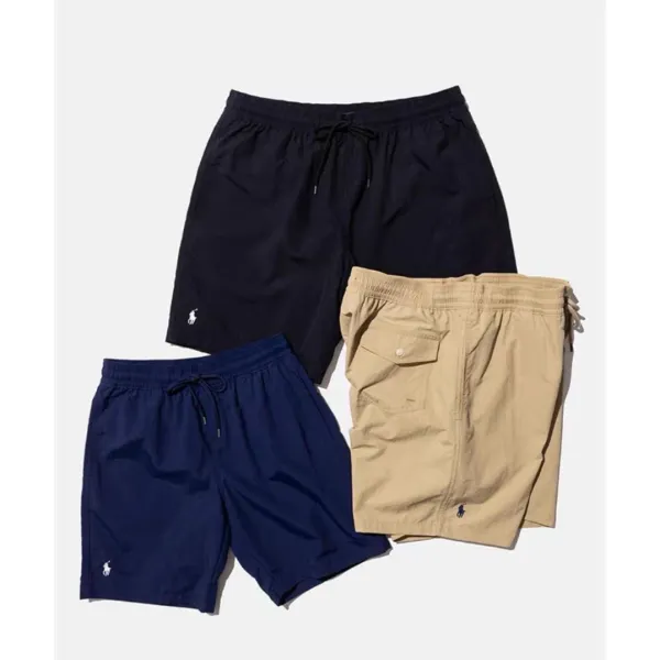 Polo Ralph Lauren Classic Swim Trunks Navy, Black, and Khaki Shorts - 1
