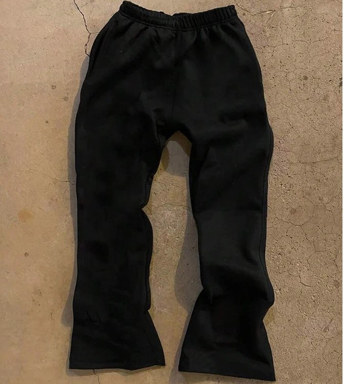 Design Saint Tears Sweatpants Brown with Patchwork and Side Lettering Sweatpants - 8