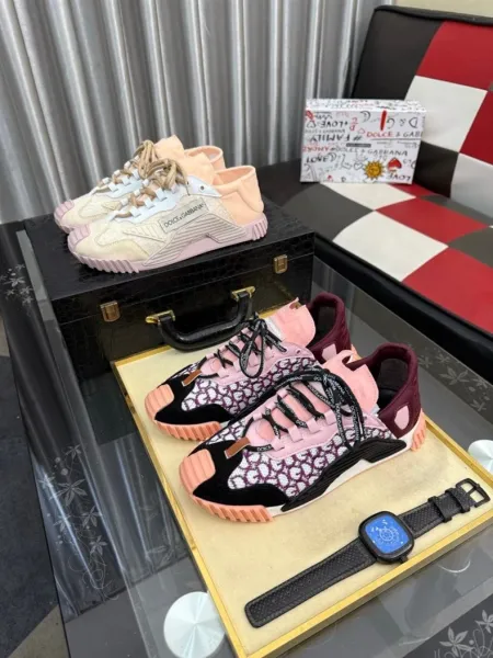 Dolce & Gabbana Sneakers Beige Pink Multicolor Sneakers - 7