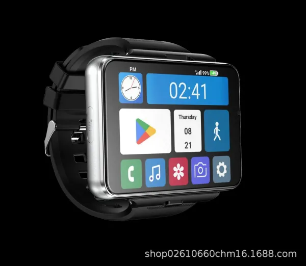 Design Smartwatch with Android Interface Black / Silver Smartwatch Smartwatches - 1