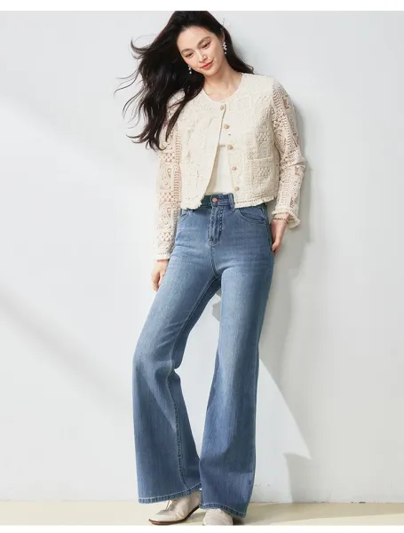 Design Lace Cropped Cardigan Beige Outerwear - 19