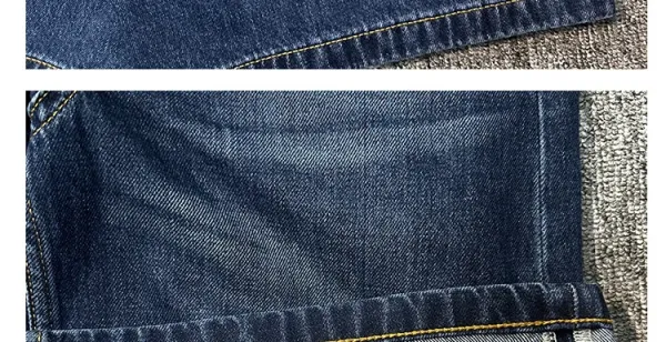 Design High-Waisted Wide-Leg Denim Shorts Navy - 23