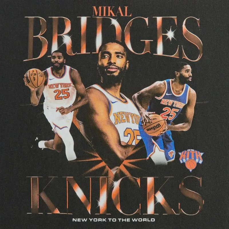 Kith x New York Knicks Jalen Brunson Graphic T-Shirt Black - 40