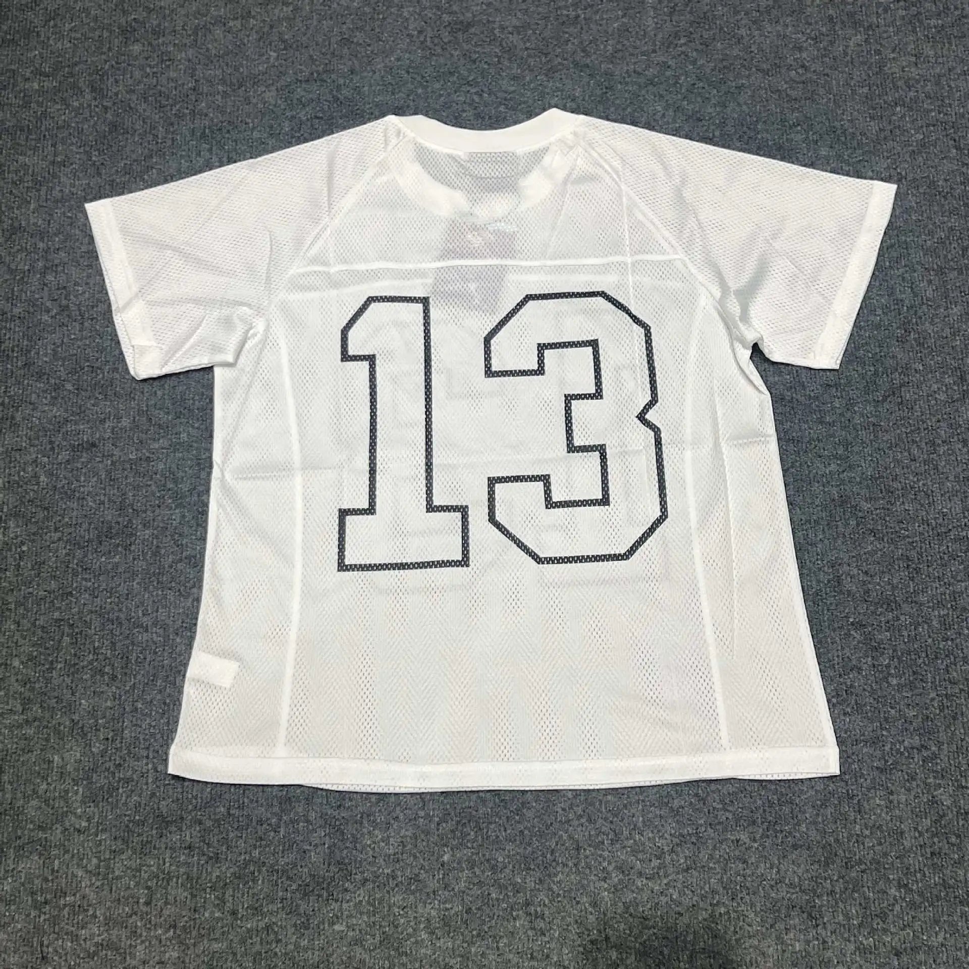 Design White Mesh Football Jersey Number 13 Jersey