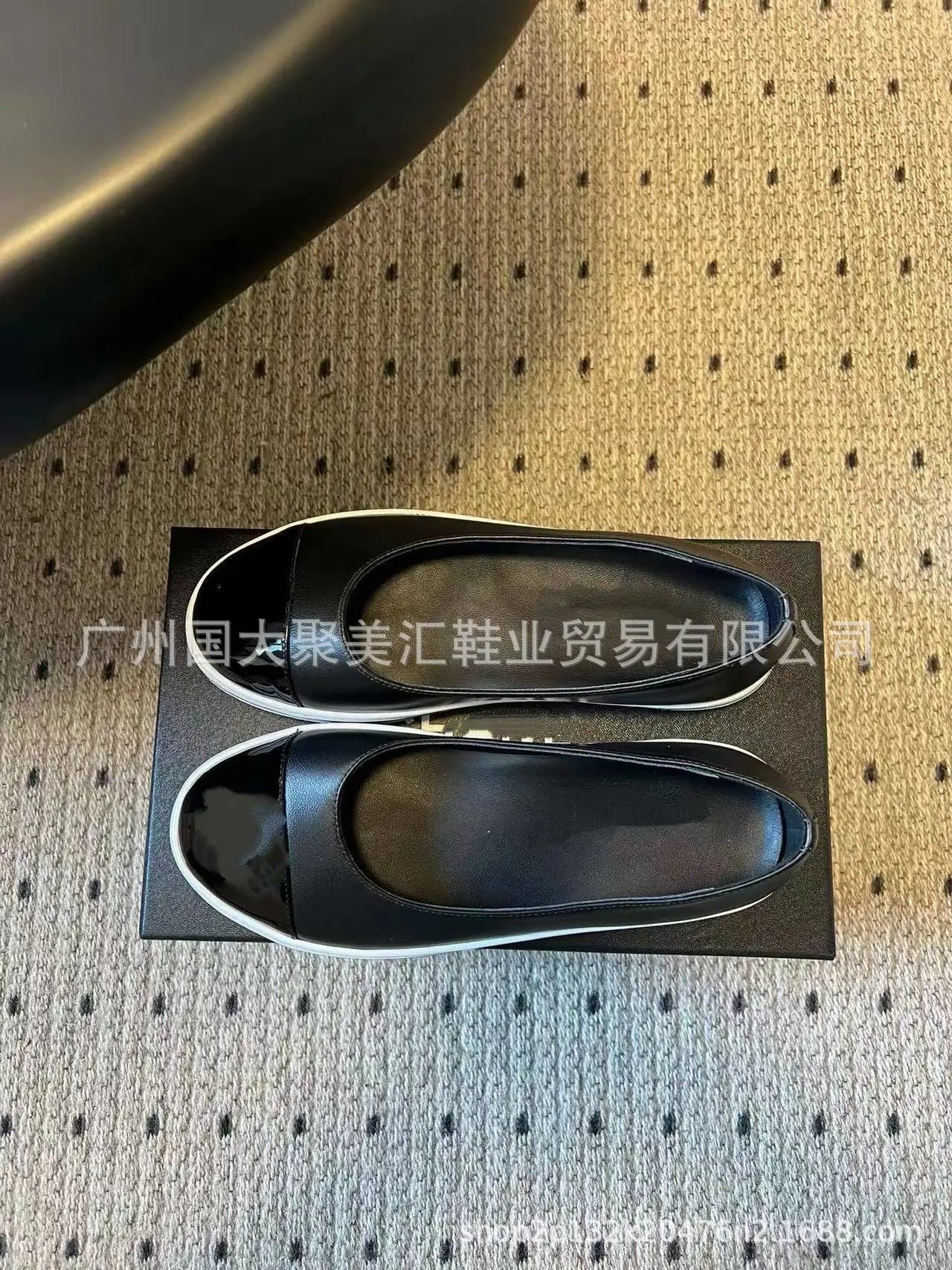 Chanel Two-Tone Cap-Toe Ballet Flats White and Black Casual Shoes - 18