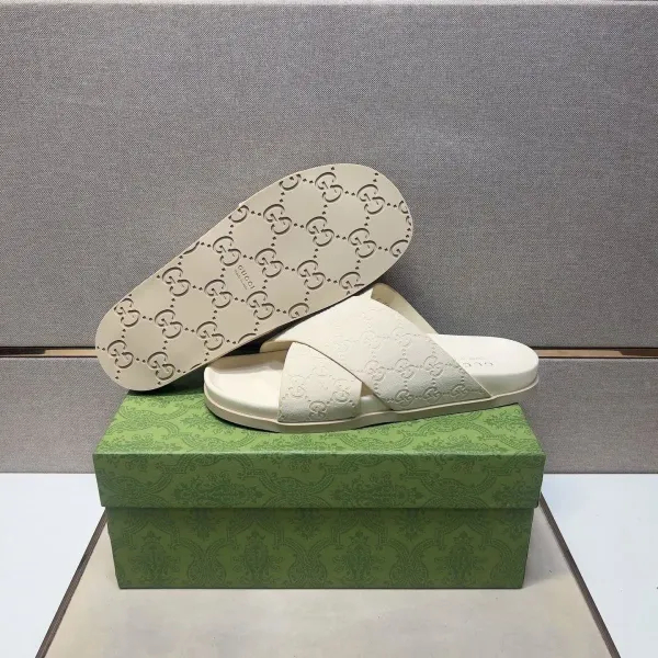 Gucci GG Marmont Slide Sandals Brown Suede Slippers - 9