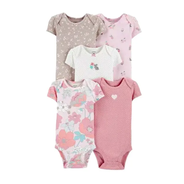Design Carter's Animal Print Short Sleeve Bodysuits Set Multicolor Baby Onesies Clothing - 46