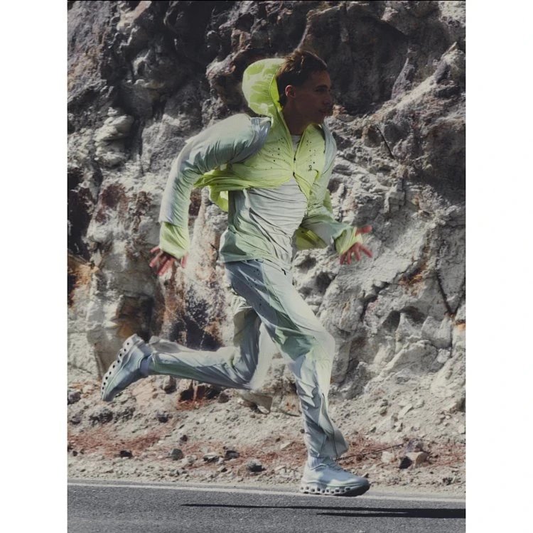 Design Technical Pants Gray Multi-Tone Windbreaker-Style Pants - 7