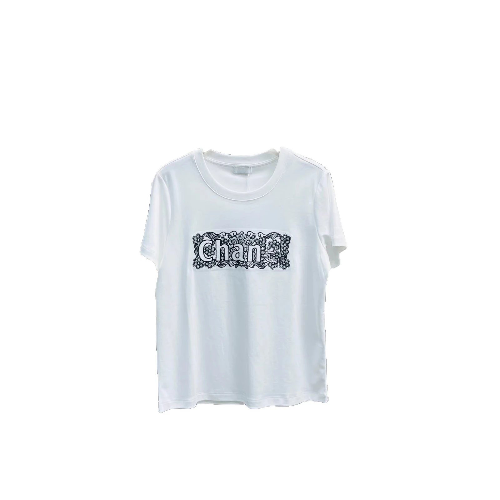 Chanel Logo Embroidered White Casual T-Shirt