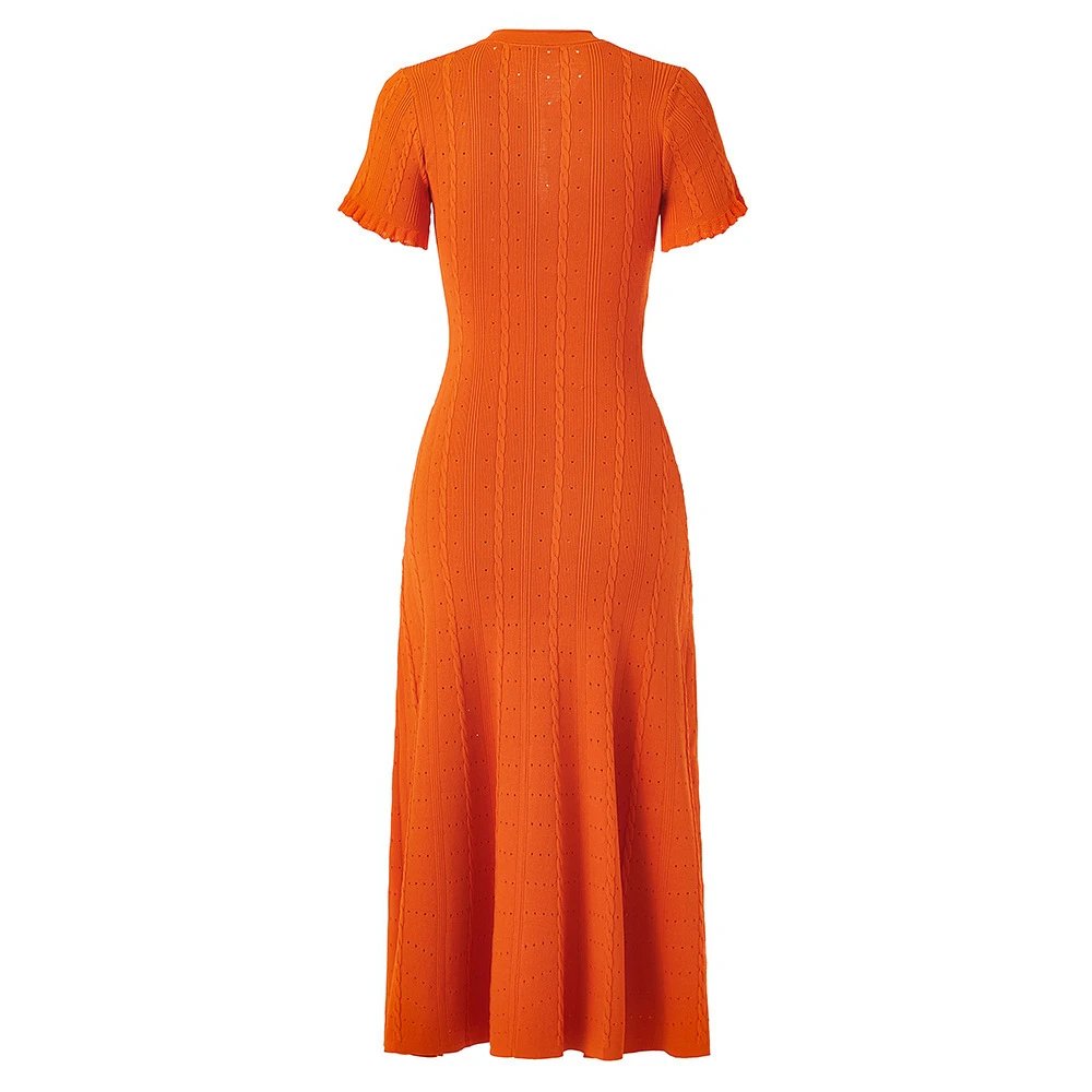 Design Knit Button-Front Midi Dress Burgundy - 15