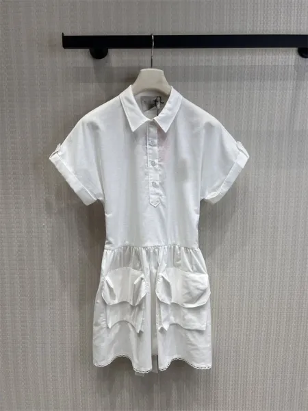 Design Ruffled Pocket Shorts White - 3