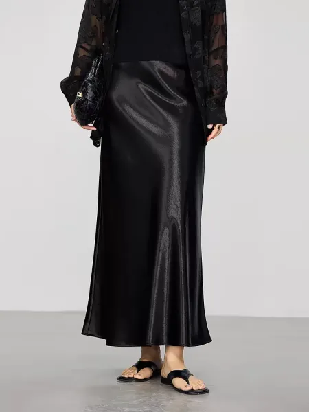 Design Atelier Nain Metallic Silver Slip Skirt - 17