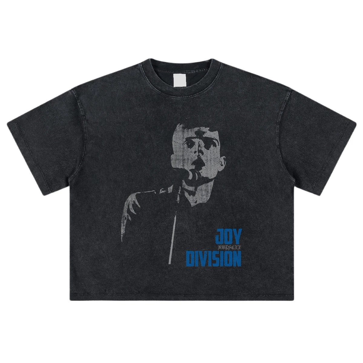 Design Joy Division Graphic Cropped T-Shirt Black T-Shirts - 9