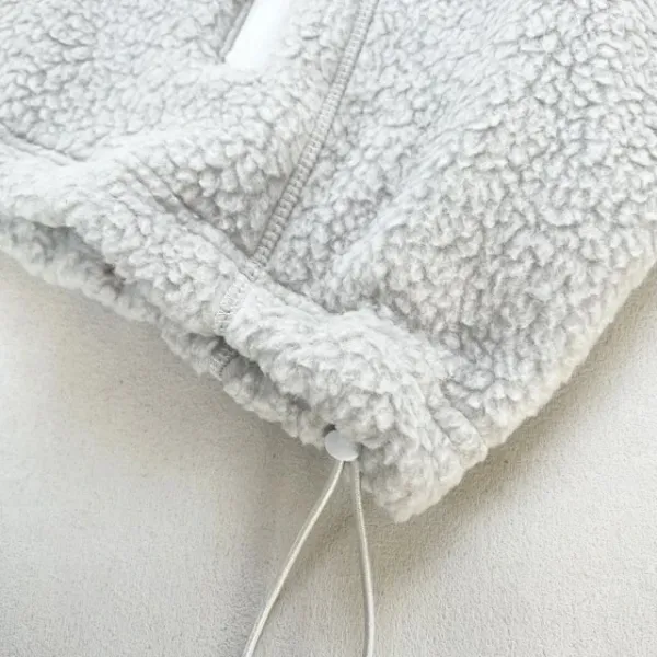 Design Fleece Cropped Hoodie White - 22