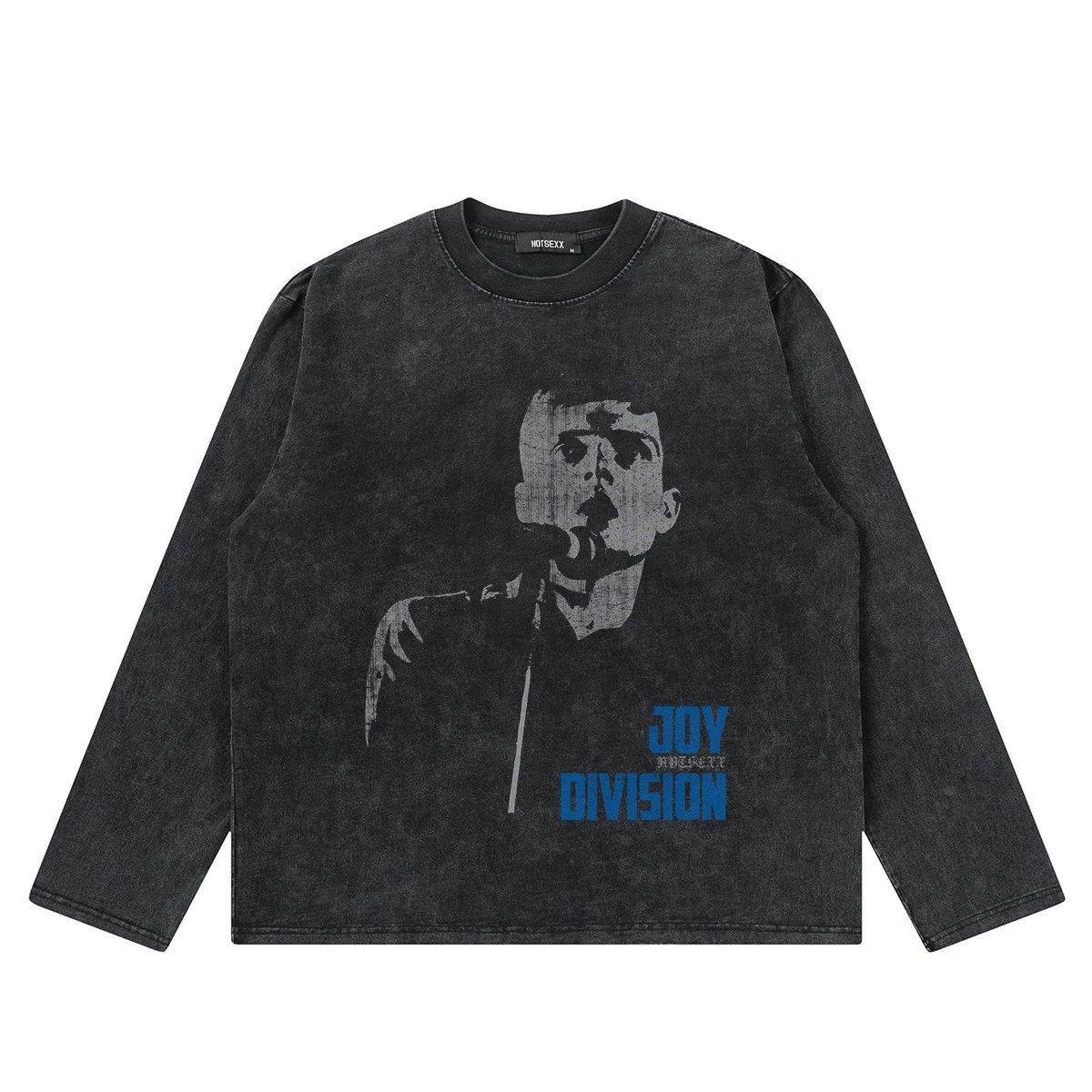 Design Joy Division Graphic Cropped T-Shirt Black T-Shirts - 14