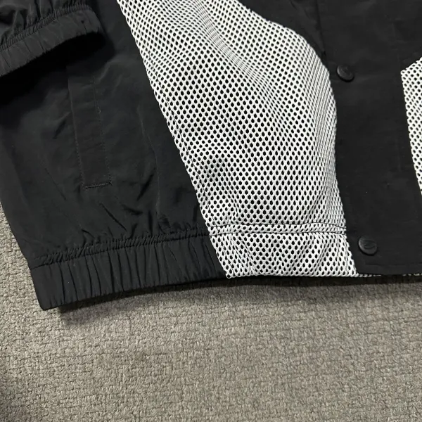 Corteiz Mesh Panel Windbreaker Jacket Black White Pink Outerwear - 13